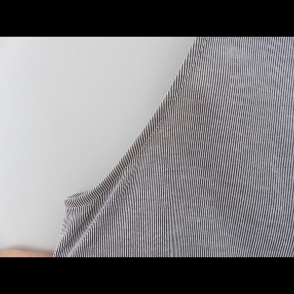 Pixley Tank Top Georgio Braided Blue Gray Stripe Halter Stretch Cut Out Small - Picture 5 of 11